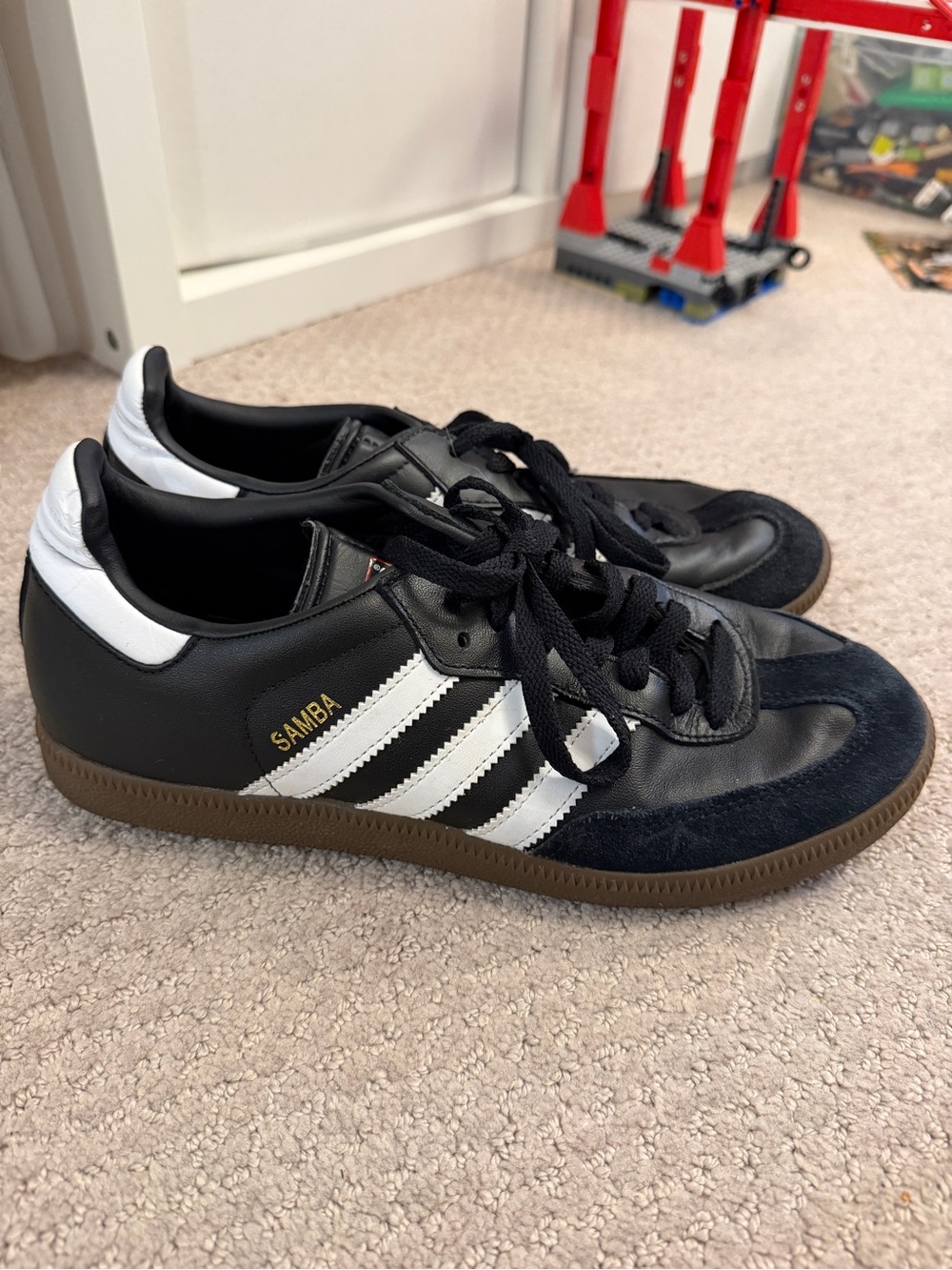 Adidas Samba Classic Leather Sneakers - Black/White